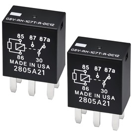 Relay G8V-RH-1C7T-R-DC12 (Set of 2) 12VDC 20A 5 Pins High-Performance Automotive Relay, Automotive Replacement Electrical System Relays Fuel Pump Relay - Compatible for GM Vehicles