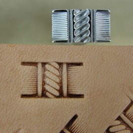 Rope Basket Weave Leather Stamp, Stainless Steel Leather Stamping Tool, Zhong Jiang