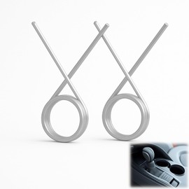 Vidsmow Pack of 2 Silver Car Gear Lever Springs, Car Transmission Spring, Mini Transmission Mechanism Spring, Compatible Gear Spring, Mechanism Spring, Replacement for Gear Lever Set, Metal Spring