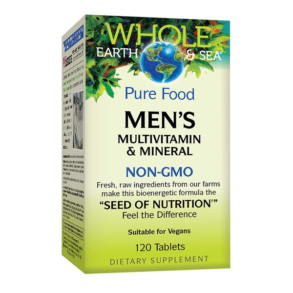 Natural Factors Whole Earth & Sea Pure Food Men's Multivitamin&Mineral,120 Tabls