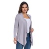 KESSER Women's Cardigan Elegant Long Sleeve Irregular Hem Pleated Long