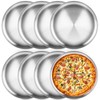 AKOLAFE 8 Pack Stainless Steel Pizza Pan 12 Inch Pizza