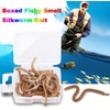 Mtxorvix Soft Plastic Worm Fishing Lure Kit, 18pcs, Brown, 9cm/3.54in,