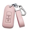 ontto Leather Car Key Fob Cover Keyring fit for Mitsubishi