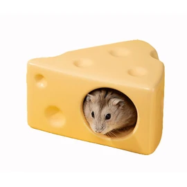 Hamster House, Pottery, Hamster Bed, Hideaway, Cool, Summer, Cooling, Cooling Countermeasure, Heat Protection, Sleeping Room, Comfortable, Cute, Washable, Decorative, Easy to Clean, Cute Cheese Shape,