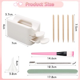 Scettar Dip Powder Tray System,Nail Dip Powder Tray Portable Dip Powder Nail Kit, Nail Dust Brush for DIY French Manicure at Home
