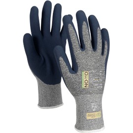 OX-ON RECYCLE BASIC 16001 Work Gloves, Size 8, 12 Pairs of Protective Gloves Made of Recycled Polyester with Latex Coating, Grey Assembly Gloves with Good Tactile Sensation, EN Certification