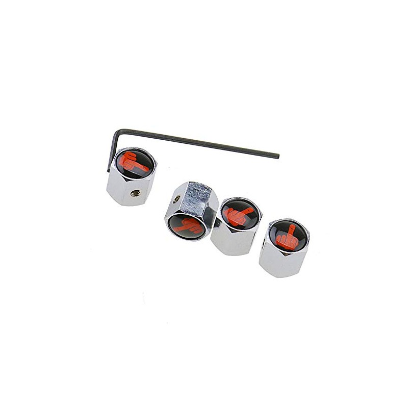 ENET 4Pcs Middle Finger Lockable Dust Caps Air Wheel Tyre