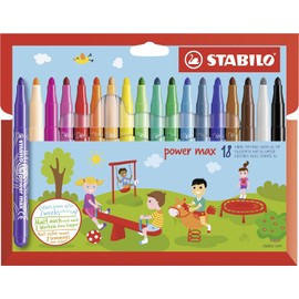 STABILO power max - Estuche con 18 colores