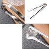 2 Pieces Food Tongs Stainless Steel Tongs Mini Ice Tongs