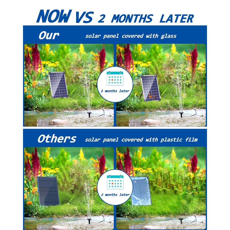 Biling 7.5W Solar Water Pump Outdoor, Solar Pond Pump Solar