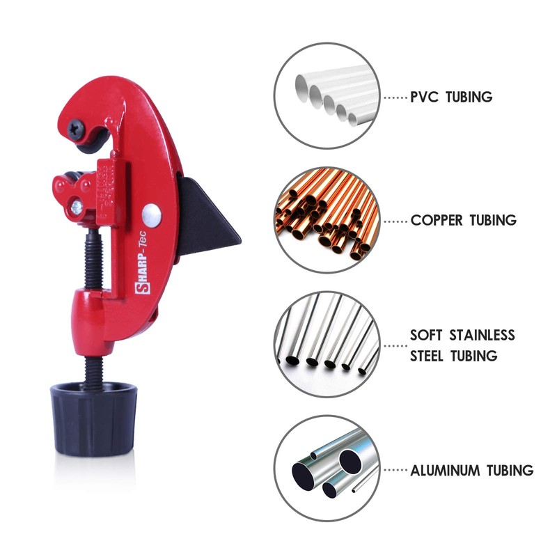 Sharp-Tec 3-28mm Tube Cutter, Adjustable Aluminum Alloy Pipe Cutter for