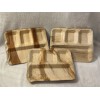 (25) Biodegradable Disposable Bamboo Plates Trays Made from Palm Leaves