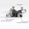 Three Way Airbrush Manifold Adaptor 1/8'' Thread Adjustable Air Pump