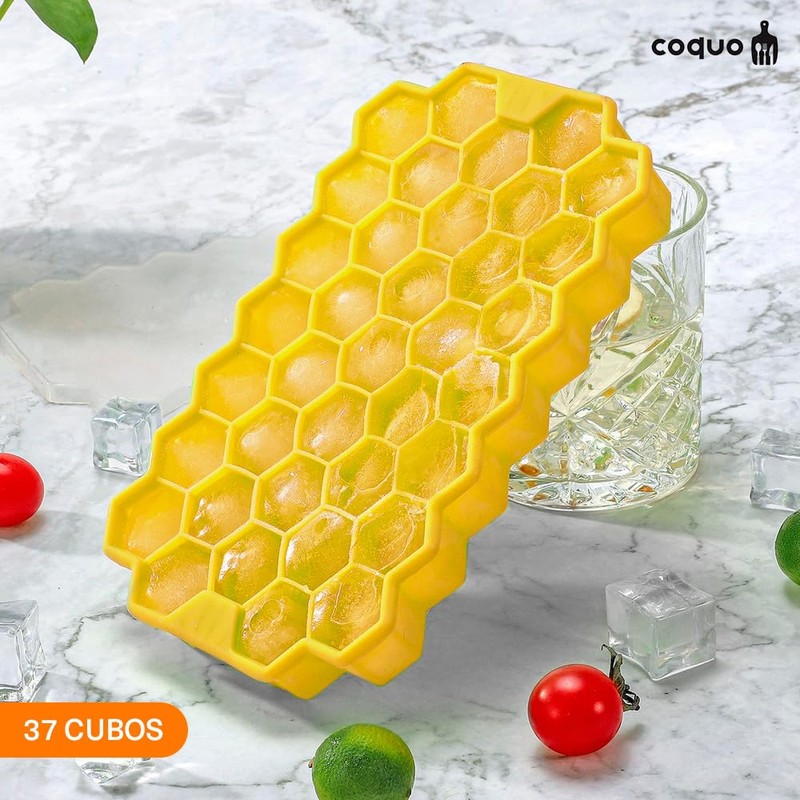 COQUO - Set 2 Piezas - Charolas para Hielo Hexagonal
