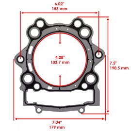 Caltric Cylinder Gaskets For Yamaha Grizzly 700 YFM700 2007-2023 3B4-11181-00-0