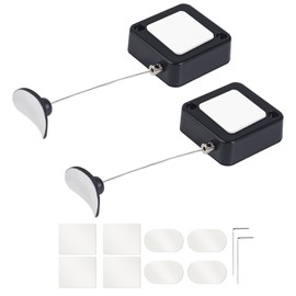 Retractable Remote Control Tether Lock: 6.5 ft Upgraded Pulling Force Security Lanyard Lock with Adjustable Cable Leash Length Clasp for TV Remote Control, Gaming Controller, Tablets Showroom (2 PCS)