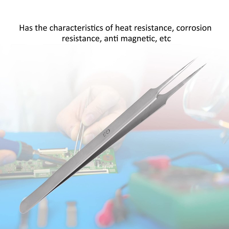 Bet-Q3 Tweezer Stainless Steel Laboratory Forceps Microscope Fingerprint Tweezer Precision