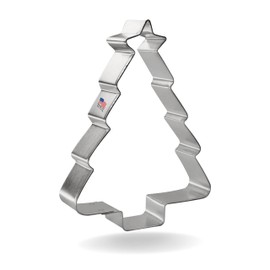 Foose Christmas Tree Cookie Cutter 5 Inch –Tin Plated Steel Cookie Cutters – Christmas Tree Cookie Mold