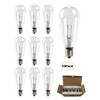 Adirxon 10-Pack ST40 Replacement Light Bulbs for Outdoor String Lights,