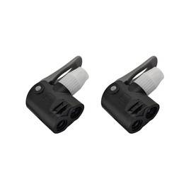 2pcs Black Dual Head Bike Pump Adapter Valve Quick Pump Fitting Replacement Nozzle Tyre Valve Connector Valve Adapter