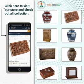 SIC Rosewood Urn for Ashes Adult Male/Female, Hand Engraved Decorative Memorial Keepsake, Peaceful Tree of Life Engraving Urn Wooden Box for Humans or Pets Ashes, Size: 9.5 x 7.5 x 5.25 inches, 3XL