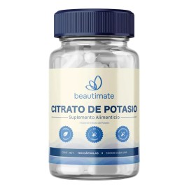 Citrato De Potasio 100 Cápsulas 500mg Calidad Premium, Natural Vegano