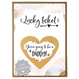 Joli Coon Pregnancy announcement scratch off cards - You are going to be a daddy - Dad pregnancy scratch off announcement with envelope