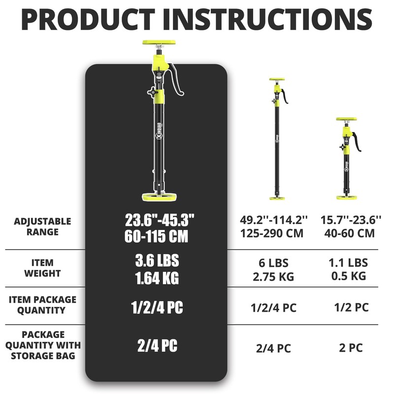XINQIAO Cabinet Jacks for Installing Cabinets, Heavy Duty Third Hand