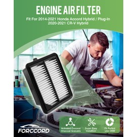 Forccord CA11399 2-PACK Engine Air Filter Fits for Honda Accord Hybrid/Plug-In (2014-2022), CR-V Hybrid (2020-2022) Air Filter Replacement