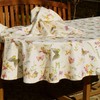 texpot Tablecloth 130 cm Round Print Butterfly Spring Tablecloth Summer