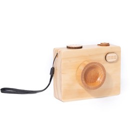 X JIAYOSEE Vintage Wooden Camera - Shaped Music Box – Handcrafted, Unique Home Decor Ornament (Cartoon)