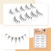 LASHIDOL False Eyelashes, Natural, Transparent Band, Cluster Lashes, Handmade False
