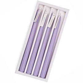 Taper Candles 10'' Purple Non Toxic Candle Sticks Set of 4 | Lavender Scented Natural Soy Wax Candlesticks for Home Decorations, Tapered Candles for Mantles,Wedding, House Warming Gifts