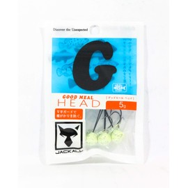 JACKALL Jig Head, Good Meal Head, 0.2 oz (5 g), Glow