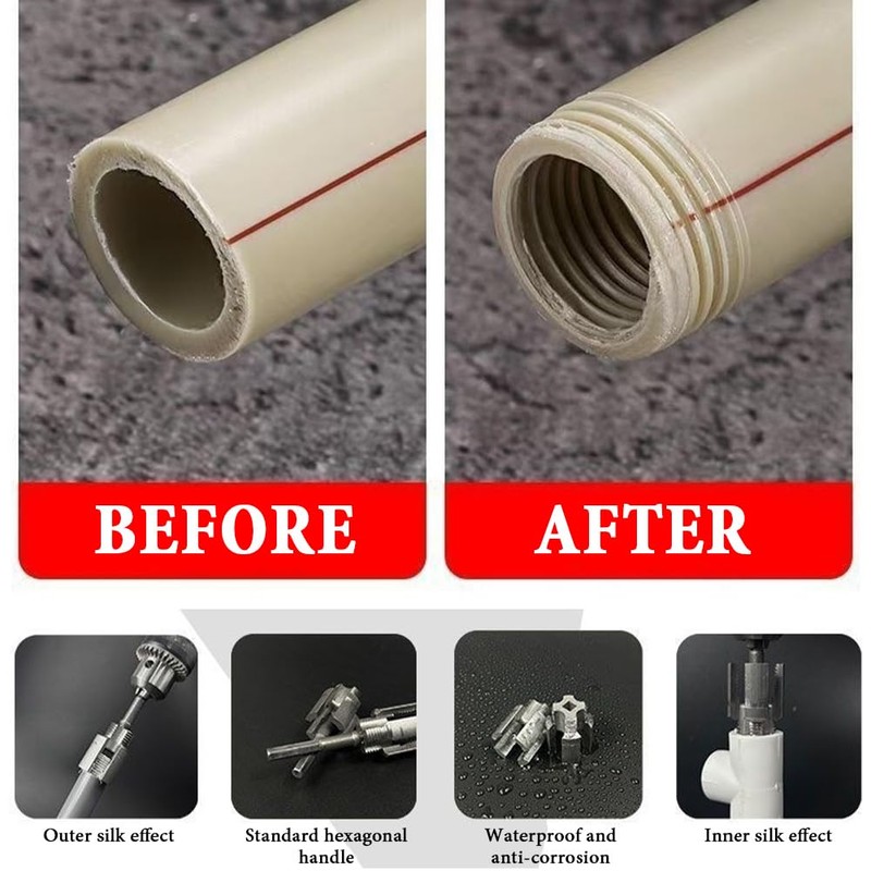 PVC Pipe Threading Tool,Integrated Internal & External Threading Tool for