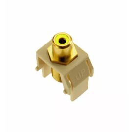Legrand-On-Q Legrand - On-Q WP3463IV yellow RCA to F Connector, light almond