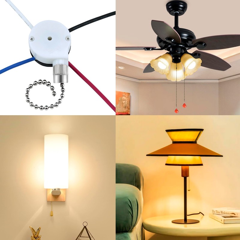 Ceiling Fan Switch Zing Ear ZE-208S E89885 3 Speed 4