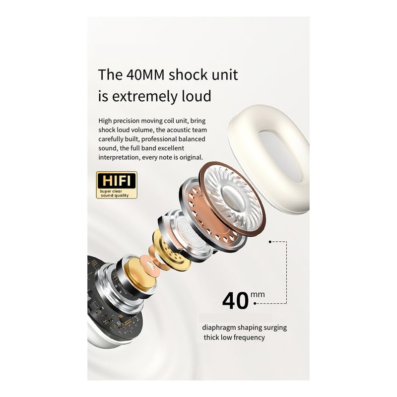 Fahgaer Wireless Headset Bluetooth Type Game Headset Big Power Headset