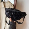 Women Sparkly Sequin Fanny Packs Glitter Waist Bag with Adjustable