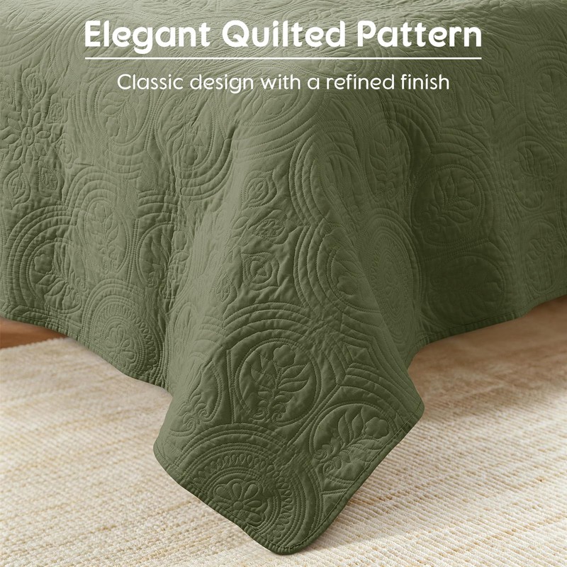 SONORO KATE 100% Cotton Paisley Quilt Set Queen Size, Cozy