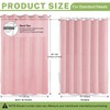 WONICY Extra Long No Hook Shower Curtain with Snap in