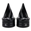 Unbranded Black Twisted Front Axle Cap Nut Covers For Harley