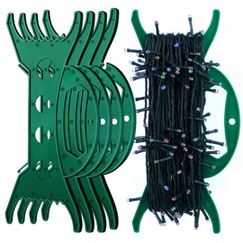 SUNXIZ 4 Pack Christmas Light Storage Holder All Purpose Holiday Reels Wrap for String Wind Up Organizer for Extension Cord Garland Beads Green