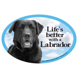 Prismatix Decal Cat and Dog Magnets, Lab Retriever, Black
