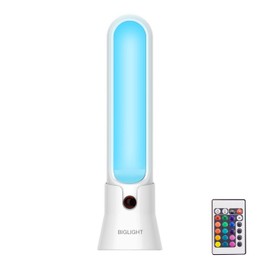 BIGLIGHT Wireless Battery Operated LED Table Top Night Light, Touch, Push Light, Remote Controlled, 16 Color Changing, Portable Stick on Tap Light for Closet Cabinet Counter Classroom