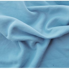 Koshtex Baby Blue Cotton Spandex Sherpa Knit Fleece Fabric by The Yard 320GSM 18oz 69"Width 1 5/5/16