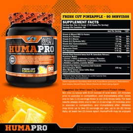 ALR Industries Humapro,  Protein Matrix Formulated for Humans, Waste Less. Gain Lean Muscle, Fresh Cut Pineapple, 667 Grams