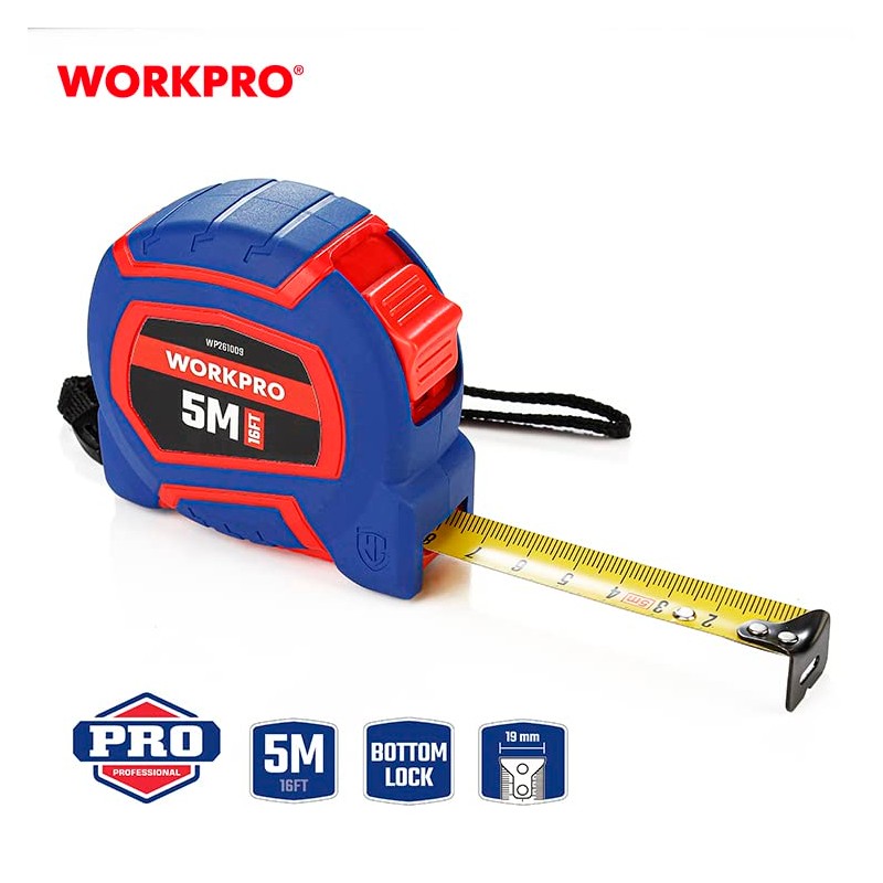 WORKPRO Plastic Tape 5m 19mm 12.5 x 8 x 8cm