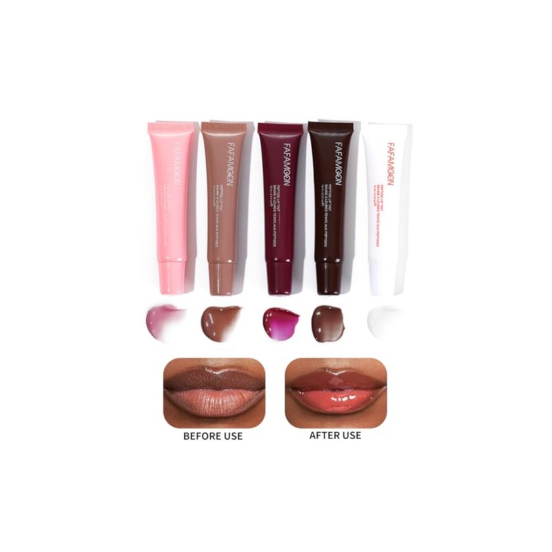Brillo labial hidratante de larga duración, gelatina, lápiz labial no